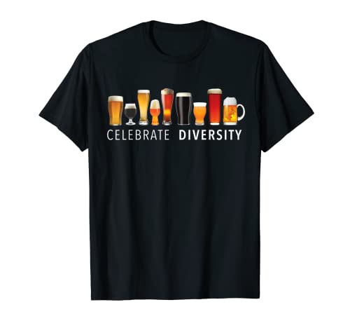 Celebrate Diversity Craft Beer Drinking T-Shirt T-Shirt - The Beer Connoisseur® Store