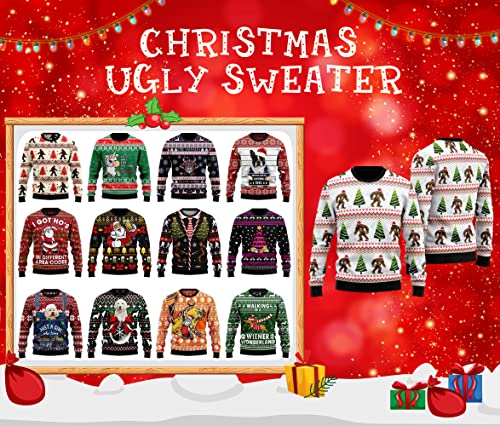 Christmas Beer Ugly Christmas Sweater for Men & Women, Beer Ugly Pattern Christmas Sweater, Funny Beer Ugly Crew Neck Christmas Sweater, Mystery Pattern Christmas Sweater for Adult | US6026 - The Beer Connoisseur® Store