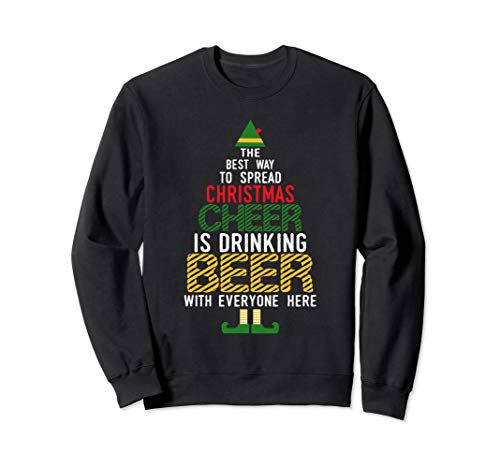 Christmas Cheer Elf | Funny Naughty Santa Elf Beer Sweater Sweatshirt - The Beer Connoisseur® Store