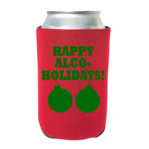 Christmas Coolies - Funny Holiday Can Cooler Pack of 4 - Alcohol Gift for Christmas Party, White Elephant, or Stocking Stuffer - The Beer Connoisseur® Store