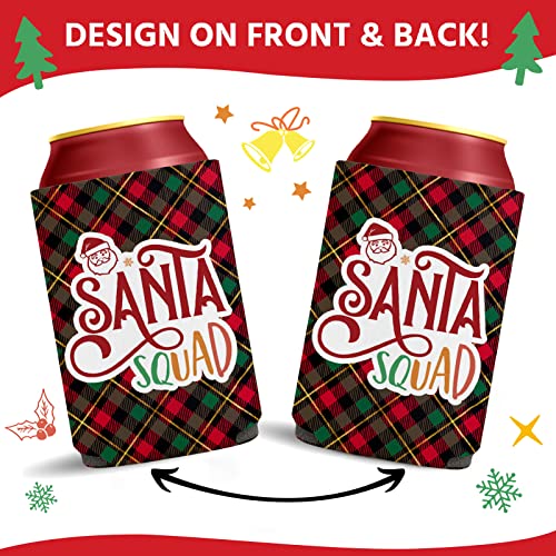 Christmas Koozies Bulk for Cans - Pop Nordic 12 Pack Beer Can Koozies, Reusable Neoprene Can Coozies Bulk for Christmas Party Supplies - The Beer Connoisseur® Store