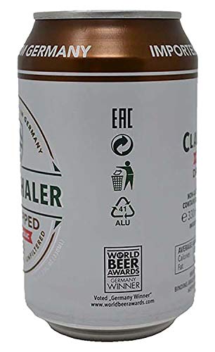 Clausthaler Dry Hopped Non-Alcoholic Beer, 11.2 fl oz (24 Cans) - The Beer Connoisseur® Store