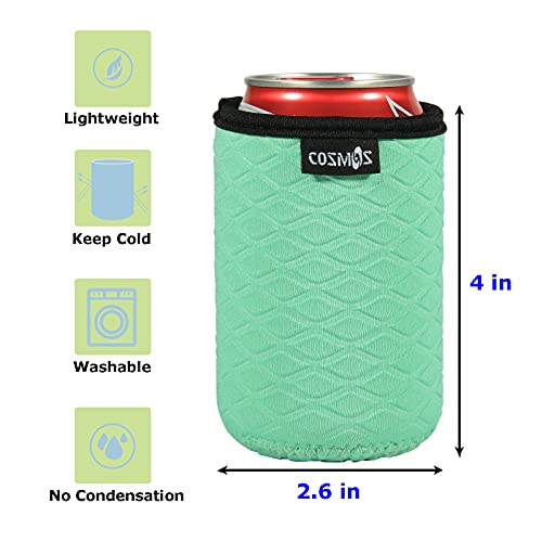 Cosmos Pack of 5 Soft Neoprene 12 OZ Standard Can Cooler Regular Can Insulated Cover for Beer Beverage Drink Can (For 12 oz Standard Can) - The Beer Connoisseur® Store