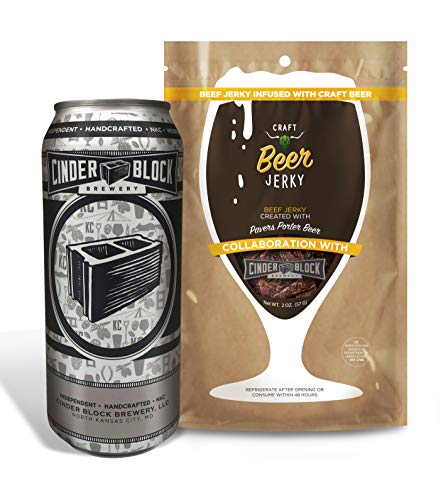 Craft Beef Jerky 3 Pack -Boulevard Tank 7 Infused Beef Jerky, Nebraska Brewing Brown Ale Infused Beef Jerky, Cinder Block Porter Infused Beef Jerky - The Beer Connoisseur® Store