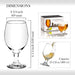 Craft Beer Glasses Set of 6, Belgian Style Stemmed Tulip Classics, IPA Beer Tasting Glassware,13 1/2 oz - The Beer Connoisseur® Store