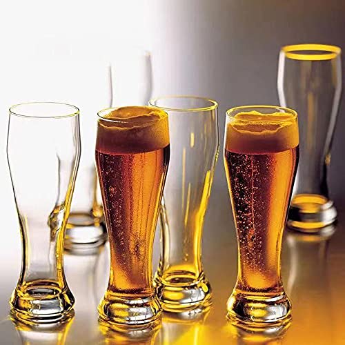 Ecentaur Pilsner Beer Glasses Steins Pint Glass Beer Mug for Drinking Classics Beer Cup Tumblers Pub Drinkware Bar Glassware Set of 6 - The Beer Connoisseur® Store
