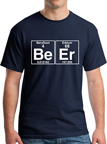 Element of Beer Shirt College Science Funny Gift Tee WP Navy M - The Beer Connoisseur® Store