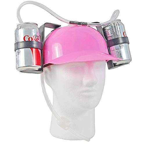 Fairly Odd Novelties Beer Soda Guzzler Helmet Drinking Party Hat, Pink - The Beer Connoisseur® Store