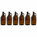 FastRack 64 oz Growler, 1/2 Gallon Glass Beer Growler, Half Gallon Glass Jug, Amber Growlers for Beer, 1/2 Gallon Glass Jug, Set of 6, Comes with 6 Poly Seal Caps - The Beer Connoisseur® Store