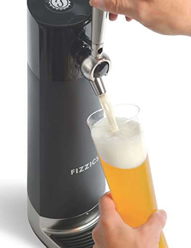 FIZZICS - DraftPour Beer Dispenser - Converts Any Can or Bottle Into a Nitro-Style Draft, Awesome Gift for Beer Lovers - Carbon - The Beer Connoisseur® Store
