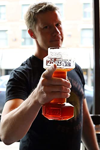 Gemsho Glass Set of 2, Dumbbell Beer Glasses | Dumbell Beer Glass | Funny Beer Mug | Beer Mugs For Men | Funny Beer Glasses | Beer Glasses Funny | Cool Beer Glasses | Giant Beer Glass B07X8DLK3W - The Beer Connoisseur® Store