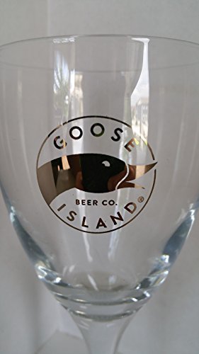 Goose Island Brewery Platinum Goose Signature Chalice Glass - New 2017 Edition - The Beer Connoisseur® Store