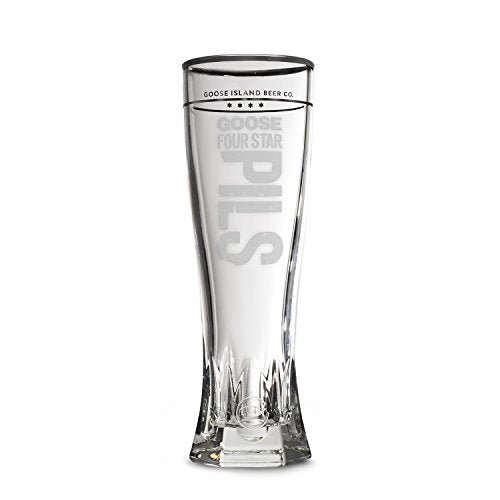 Goose Island Signature Four Star Pilsner Glass, 2-Pack - The Beer Connoisseur® Store