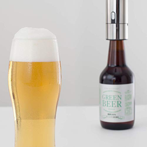 GREEN HOUSE Bottled Beer Foam Maker - Awesome Compact Gift for Beer Lover. Basic Bottled Beer into a Delicious and Perfect Tasty Beer with Ultra Fine Foam. - The Beer Connoisseur® Store