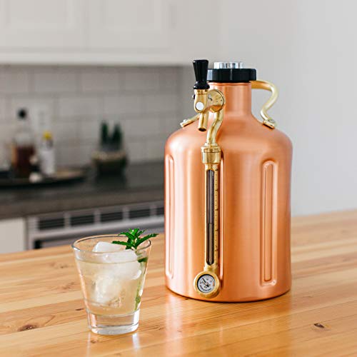GrowlerWerks Copper uKeg Carbonated Growler-Great Gift for Beer Lovers, 128 oz - The Beer Connoisseur® Store