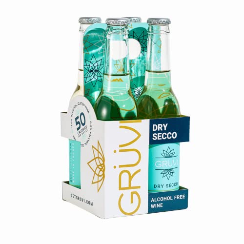 Gruvi Non-Alcoholic Prosecco, 50 Calories, 8-Pack, 0% ABV, Non Alcoholic Sparkling Wine, Zero Alcohol Wine, NA Wine - The Beer Connoisseur® Store