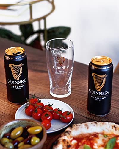 Guinness Logo 2 Pack Pint Glass Set With Embossed Harp