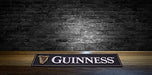 Guinness Gaelic Label Bar Mat - Non Slip Black PVC Rubber Drip Tray (White) | Guinness Official Merchandise No Spillage Bar Mat - The Beer Connoisseur® Store