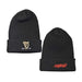 Guinness Knitted Ribbed Turn Up Beanie Hat With Embroidered Guinness Text And Signature - The Beer Connoisseur® Store