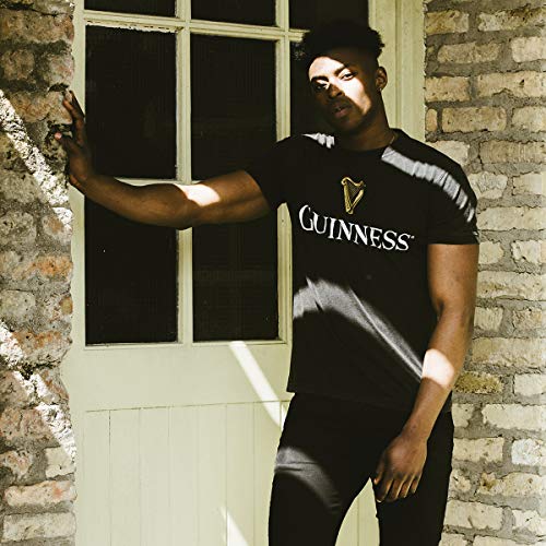 Guinness Navy Distressed Harp Logo Tee, X-Large - The Beer Connoisseur® Store