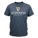 Guinness Navy Distressed Harp Logo Tee, X-Large - The Beer Connoisseur® Store