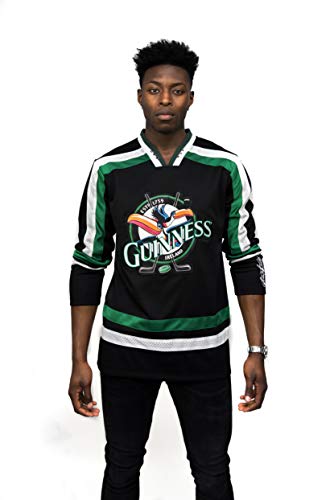 Guinness Official Merchandise Guinness Hockey Jersey Embroidered Polyester Athletic Shirt Branded Hockey Jersey - The Beer Connoisseur® Store