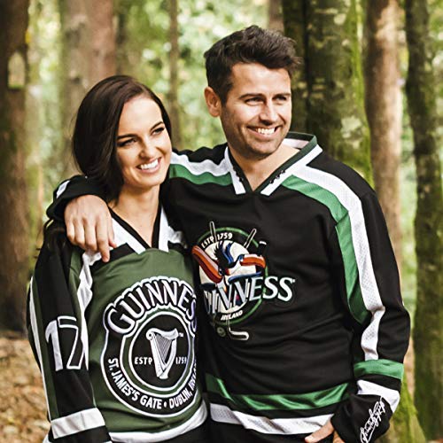 Guinness Official Merchandise Guinness Hockey Jersey Embroidered Polyester Athletic Shirt Branded Hockey Jersey - The Beer Connoisseur® Store