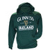 Guinness Pullover Hoodie With Guinness Logo & Ireland Print, Forest Green Colour, XX-Large - The Beer Connoisseur® Store