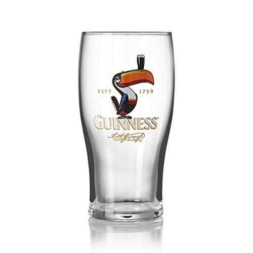Guinness Toucan Stout Beer Glass Twin Pack | Certified Official Merchandise 20oz Glass | Gifts for Beer Lovers - The Beer Connoisseur® Store