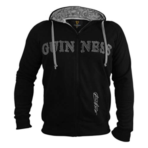 Guinness Vintage Black & Grey Label Lined Hoodie (Large) - The Beer Connoisseur® Store