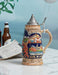 HAUCOZE Beer Stein Mug German Munich Bavarian Stanley Viking Tankard with Petwer Lid Birthday Gifts 1.0Liter - The Beer Connoisseur® Store