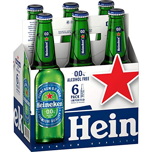 Heineken:Zero Non Alcohol Premium Lager Beer Taste Beverage 33cl (11oz) Pack of 6 - The Beer Connoisseur® Store