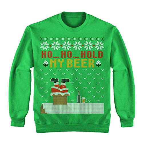 Ho Ho Hold My Beer Santa Christmas Ugly Sweater Shirt - Noel Merry Xmas Sweatshirt - The Beer Connoisseur® Store