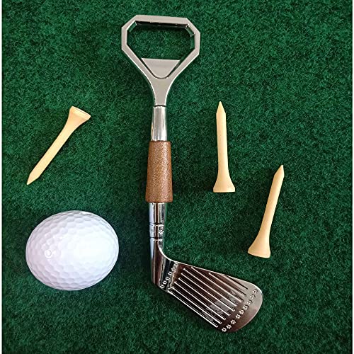 HYYF Golf Club Bottle Opener ,Golfer Beer Gift Novelty Item for The Golf Lover and Beer Enthusiast，Made From Zinc Alloy-100g, Silver, 7.3 x 3 inches, (B-04) - The Beer Connoisseur® Store