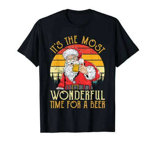 It's The Most Wonderful Time For A Beer Christmas Men Xmas T-Shirt - The Beer Connoisseur® Store