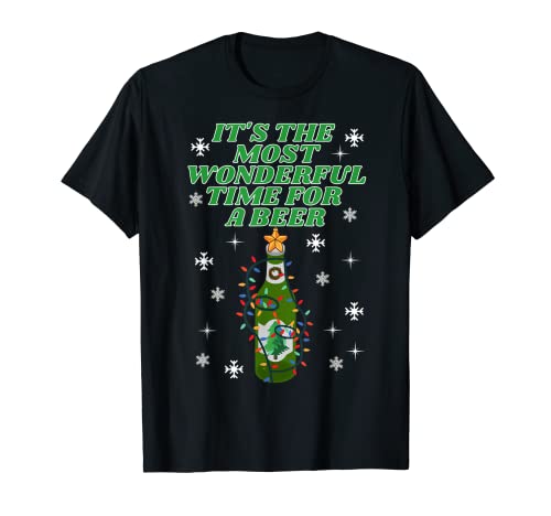 It's The Most Wonderful Time For A Beer Funny Christmas T-Shirt - The Beer Connoisseur® Store