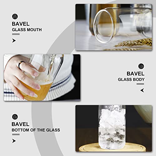 Large Beer glasses,20 oz Can Shaped Beer Glasses Set of 4,Elegant Shaped Drinking Glasses is Ideal Gift,Tumbler Beer Glasses Great for Any Drink and Any Occasion - The Beer Connoisseur® Store