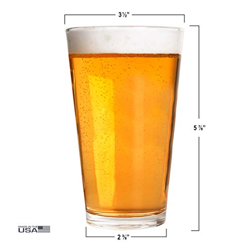 Lucky Shots United States Constitution Beer Pint Glass | 16 oz. Drinking Glasses | 360 Print We The People Beer Glasses - The Beer Connoisseur® Store