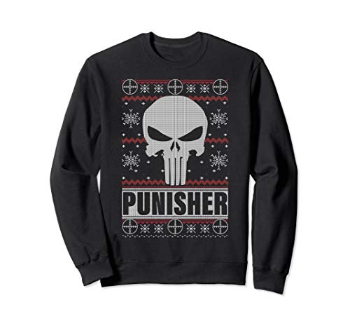 Marvel Punisher Skull Ugly Christmas Sweater Sweatshirt - The Beer Connoisseur® Store