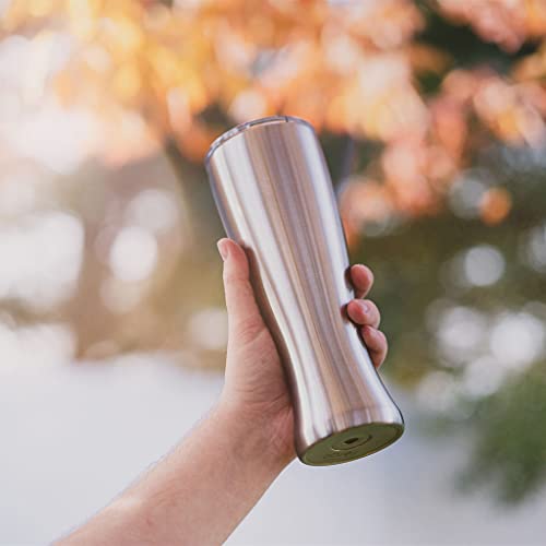 Mason Forge | Stainless Steel Pint Double Insulated Beer Tumbler | Double Wall Vacuum Insulated | Sweat & Condensation Free | HOT or COLD Beverages | Pilsner Style Glass | 16 Ounce | - The Beer Connoisseur® Store