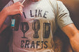 Mens I Like Crafts T Shirt Funny Beer Lover Brew Drinking Party Gift for Him Tee (Dark Heather Grey) - XL - The Beer Connoisseur® Store