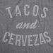 Mens Tacos and Cervezas Funny T Shirt for Vacation Sarcastic Humor Graphic Top (Dark Heather Grey) - L - The Beer Connoisseur® Store