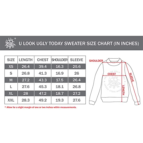 Men‘s Ugly Christmas Sweater Unisex Novelty Santa Pullover for Party Fun 18020-ma Medium Red - The Beer Connoisseur® Store