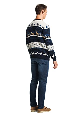Men‘s Ugly Christmas Sweater Unisex Novelty Santa Pullover for Party Fun 18020-ma Medium Red - The Beer Connoisseur® Store