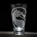 MK EMBLEM Engraved Pint Beer Glass |Inspired by the MK Tournament Fighting Game | Great Video Gamer Gift Idea! - The Beer Connoisseur® Store