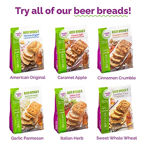 Molly & You Garlic Parmesan Beer Bread Mix (Pack of 1) - Gourmet, Artisan Bread Kit - No Bread Machine Needed - Just Add Beer or Soda - The Beer Connoisseur® Store