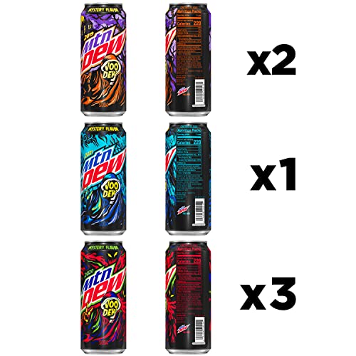 MTN DEW VOO-DEW® Variety Pack Soda Pop, 16 fl oz, 6 Pack Cans - The Beer Connoisseur® Store