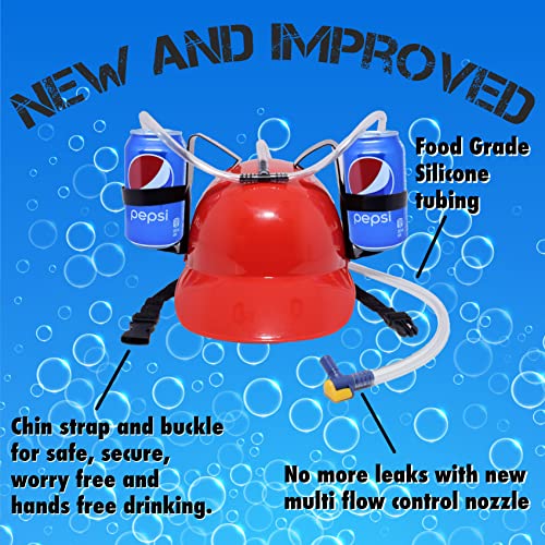 New and Improved Beer Helmet Drinking Hat, The Beer Hat Drinking Holder or Soda Drink Hat are The best Beer Hats available, Beer Drinking Hat or Soda