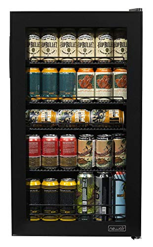 NewAir Limited Edition Beverage Refrigerator and Cooler “Beers of the World” with Glass Door, 126 Can Capacity Freestanding Mini Beer Fridge with SplitShelf™ and 7 Temperature Settings AB-1200BC1 - The Beer Connoisseur® Store