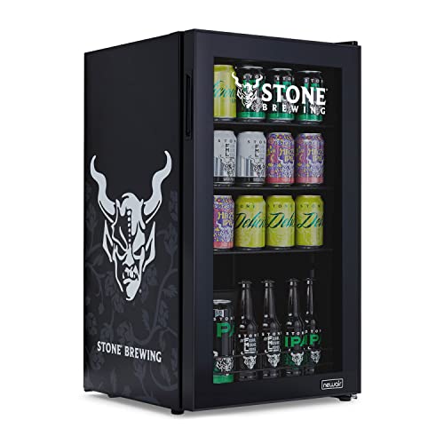 NewAir Stone Brewing 126 Can Beverage Refrigerator and Cooler with SplitShelf™ and Adjustable Shelves for Beer and Soda, Mini Fridge Perfect for Home Bars, Offices and Gamer Rooms - The Beer Connoisseur® Store